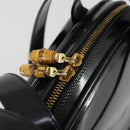 GUCCI Shoulder Bag Enamel Black Gold 001 1075 1650 0 Auth 156856-10