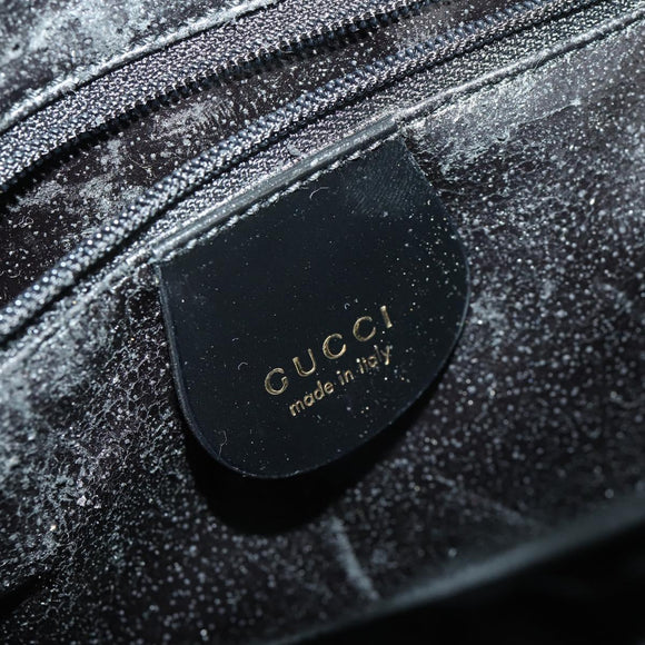 GUCCI Shoulder Bag Enamel Black Gold 001 1075 1650 0 Auth 156856