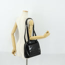 GUCCI Shoulder Bag Enamel Black Gold 001 1075 1650 0 Auth 156856-23