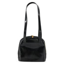 GUCCI Shoulder Bag Enamel Black Gold 001 1075 1650 0 Auth 156856-2