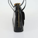 GUCCI Shoulder Bag Enamel Black Gold 001 1075 1650 0 Auth 156856-4