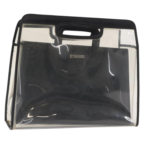GUCCI Hand Bag Vinyl Clear 002 1998 0453 Auth 156857