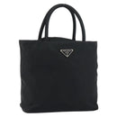 PRADA Hand Bag Nylon Black Auth 156858-1