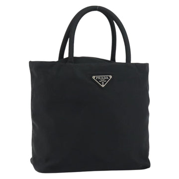 PRADA Hand Bag Nylon Black Auth 156858
