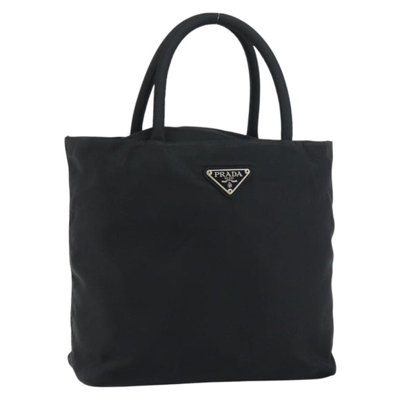PRADA Hand Bag Nylon Black Auth 156858