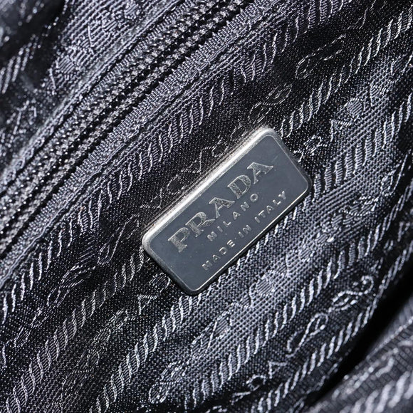 PRADA Hand Bag Nylon Black Auth 156858