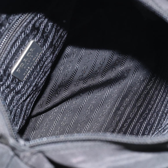 PRADA Hand Bag Nylon Black Auth 156858