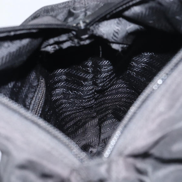 PRADA Hand Bag Nylon Black Auth 156858