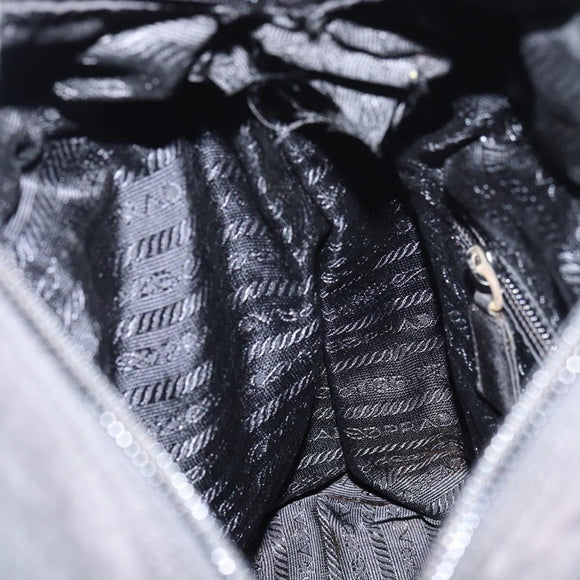 PRADA Hand Bag Nylon Black Auth 156858