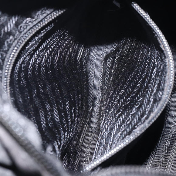 PRADA Hand Bag Nylon Black Auth 156858