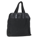 PRADA Tote Bag Nylon Leather Black Auth 156859-1