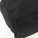 PRADA Tote Bag Nylon Leather Black Auth 156859-14