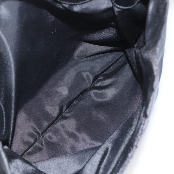 PRADA Tote Bag Nylon Leather Black Auth 156859