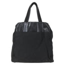 PRADA Tote Bag Nylon Leather Black Auth 156859-13