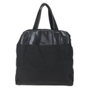 PRADA Tote Bag Nylon Leather Black Auth 156859-2