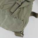 PRADA Backpack Nylon Beige Silver Auth 156861-15