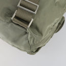 PRADA Backpack Nylon Beige Silver Auth 156861-17