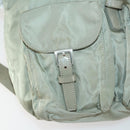 PRADA Backpack Nylon Beige Silver Auth 156861-27