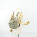 PRADA Backpack Nylon Beige Silver Auth 156861-29