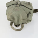 PRADA Backpack Nylon Beige Silver Auth 156861-6