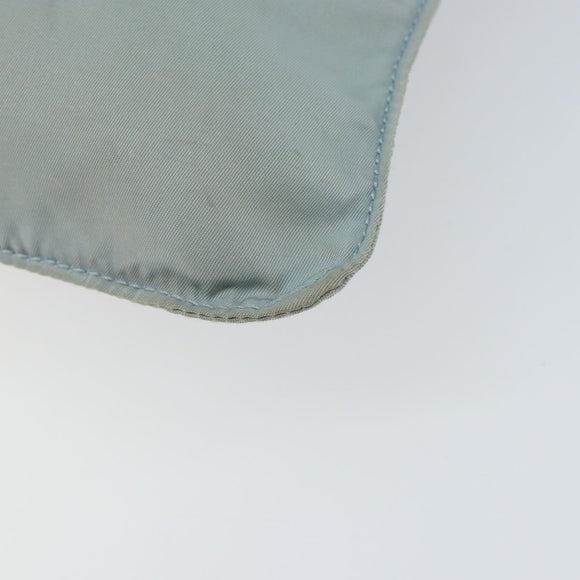 PRADA Shoulder Bag Nylon Light Blue Silver Auth 156862