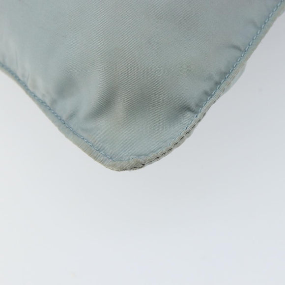 PRADA Shoulder Bag Nylon Light Blue Silver Auth 156862