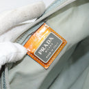 PRADA Shoulder Bag Nylon Light Blue Silver Auth 156862-10