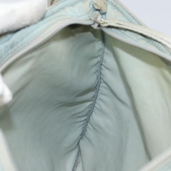 PRADA Shoulder Bag Nylon Light Blue Silver Auth 156862