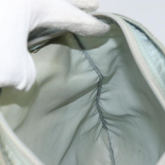 PRADA Shoulder Bag Nylon Light Blue Silver Auth 156862