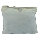 PRADA Shoulder Bag Nylon Light Blue Silver Auth 156862-13