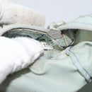 PRADA Shoulder Bag Nylon Light Blue Silver Auth 156862-12