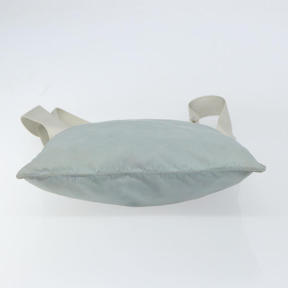 PRADA Shoulder Bag Nylon Light Blue Silver Auth 156862