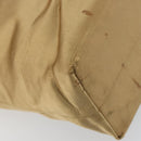 PRADA Tote Bag Satin Beige Silver Auth 156863-13