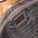 PRADA Tote Bag Satin Beige Silver Auth 156863-15