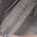 PRADA Tote Bag Satin Beige Silver Auth 156863-16