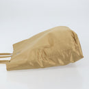 PRADA Tote Bag Satin Beige Silver Auth 156863-5