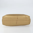 PRADA Tote Bag Satin Beige Silver Auth 156863-9