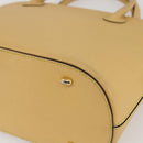 CELINE Hand Bag Leather 2way Yellow Gold Auth 156864-10