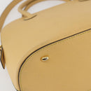 CELINE Hand Bag Leather 2way Yellow Gold Auth 156864-15