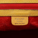 CELINE Hand Bag Leather 2way Yellow Gold Auth 156864-12
