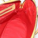 CELINE Hand Bag Leather 2way Yellow Gold Auth 156864-20