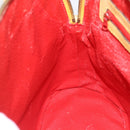 CELINE Hand Bag Leather 2way Yellow Gold Auth 156864-21