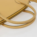 CELINE Hand Bag Leather 2way Yellow Gold Auth 156864-7