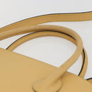 CELINE Hand Bag Leather 2way Yellow Gold Auth 156864-8