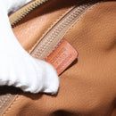 CELINE Macadam Canvas Hand Bag PVC Leather Brown Gold Auth 156865-19