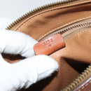 CELINE Macadam Canvas Hand Bag PVC Leather Brown Gold Auth 156865-12