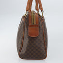 CELINE Macadam Canvas Hand Bag PVC Leather Brown Gold Auth 156865-4