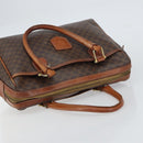 CELINE Macadam Canvas Hand Bag PVC Leather Brown Gold Auth 156865-6