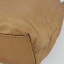 Christian Dior Maris Pearl Hand Bag Nylon Beige Silver Auth 156866-10