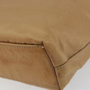 Christian Dior Maris Pearl Hand Bag Nylon Beige Silver Auth 156866-12